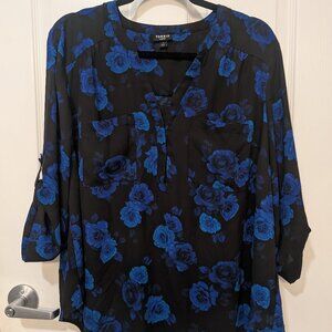 Harper blue rose 3/4 sleeve
